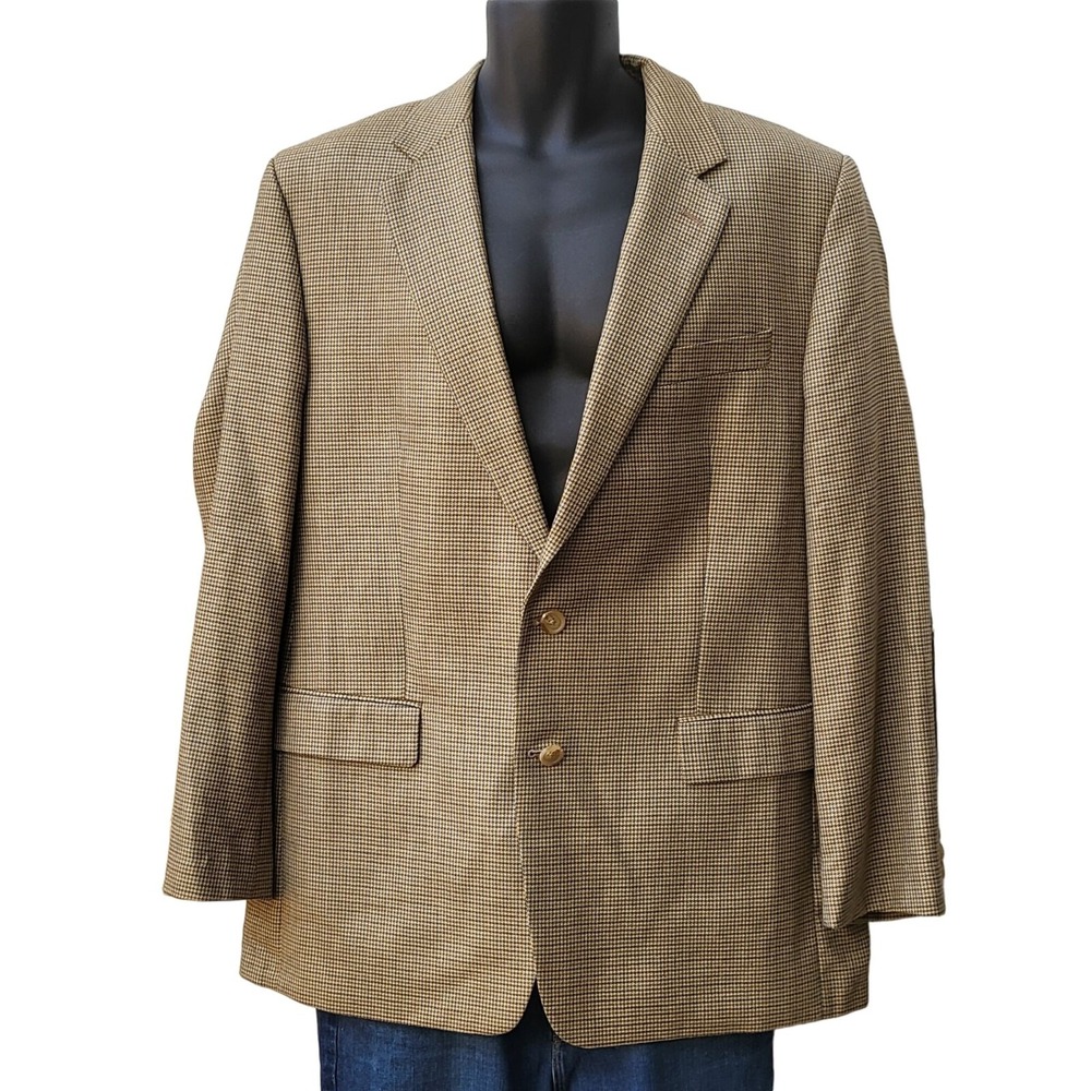 Lauren Ralph Lauren Blazer Men Sz 44 R Wool Silk‎ Multicolor Designer 2 Button